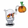 2021 Novo Único Halloween Christmas Vermelho Coração Vidro Bongo de Água De água Fumar Tubulação Percolador Dab Rig com tigela