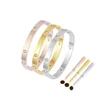 Gioielli di moda Braccialetti Design Band Lover Bracciale classico con cristallo For Love Bracciali da donna e da uomo in acciaio inossidabile Bracciale 3 colori Seleziona taglia