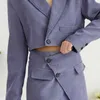 Vintage Sexy One Button Short Women Corduroy Blazer High Waist Irregular Cross Slit Mini Skirt Long Sleeve Suits 2 Pieces Set 210708