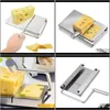 Tools Kitchen Dining Bar Home Gardenmetal Cheese Slicer Butter Cutter Knife Board Stainless Steel Making Dessert Blade Cooking Bake Tool K