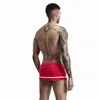 Sleepwear homens pijamas fundo dos homens sexy split split shorts solto lar lounge boxer moda nightwear