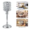 Peandim Shiny Crystal Candle Lantern Gold Votives Silver Candelabra Stick For Home Christmas Wedding Decor Gifts 211222