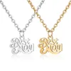 Beste moeder hanglagige ketting roestvrijstalen gouden holle letter kettingen voor vrouwen meisjes moederdag cadeau mode sieraden wil en zand