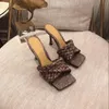 2022 Designer donna Sandali in pelle Tacchi alti estate donna moda piatta Pantofola donna scarpe con scatola taglia 35-41