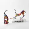 European and American creative color animal squat Doberman resin crafts home study TV cabinet decorations ornaments 210924