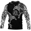 Erkek Hoodies Tişörtü Viking Odin Dövme 3D Baskılı Erkekler Harajuku Gevşek Kapşonlu Sonbahar Unisex Sokak Uzun Kollu Giyim 4XL