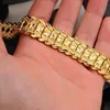 Link Chain Luxury Men Bracelet Gold Color African Wide Bangle For Women Hand Sieraden Ethiopische Arabische armbanden Trum22