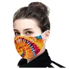 Masque de protection jetable pour adultes, impression tie-dye, tissu non tissé respirant à trois couches, nouveauté 2021