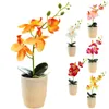 Couronnes de fleurs décoratives belles plantes simulées avec pot de fleur écologique facile d'entretien