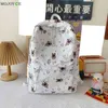 Vrouwen Dog Butterfly Feather Print Rugzakken Casual Meisjes Middelbare schooltas Grote Capaciteit Knapack Vrouwelijke Multi-PocketsTravel Tas Y1105