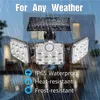 138 LED Solar Motion Sensor Wall Lamp Waterproof Yard Security Separation Light great for Garden Street Indoor Outdoor