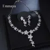 Emmaya nupcial jóias conjuntos de jóias de planta com zircão conjunto de brincos pingente colares de presente festa para mulher jóias presente H1022