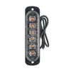 Luci di emergenza Indicatore laterale lampeggiante Barra luminosa a LED color ambra lampeggiante per griglia della spia stroboscopica del veicolo per auto