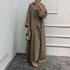 Этническая одежда на Ближнем Востоке Дубай Исламский 3-часовой молитвенный костюм с твердым цветом Ид Мубарак Индонезия Египетская платья юбка для одежды