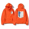 타이탄 코스프레의 새로운 애니메이션 공격 Hoodie 남성 여성들이 Unisex Shingeki에 대 한 군단 후드 스웨트 No Kyojin Coat Y0319