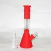 silicone filtration beaker bongs Portable Hookahs water pipe oil dab rig with filter bowl for smoke unbreakable reclaim catchers
