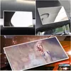 Other Interior Accessories 15x8cm Car Mirror Stainless Steel Portable Makeup Auto Sun-Shading Visor HD Mirrors Car-styling Supplies