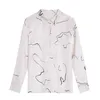 Silk Satin Beige POLO Shirts Tops Office Lady Striped Blouses Women Autumn Long Sleeve Plus Size 4XL Cardigan Blusas 10459 210417
