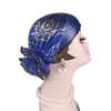 Nuove donne King Flower Maglia elastica Turbante Beanie Head Wrap Chemio Cap Cappello Sciarpa per la perdita dei capelli Accessori per capelli Lady