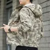 Men's Jackets Camouflage Hooded Jacket;s 2022 Autumn Korean Outdoors Casual Streetwear Male Breathable Military Windbreakers