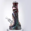 Bongs en verre de style Halloween Narguilés Beaker Bong 3 styles Tuyaux d'eau Tube droit Huile Dab Rigs Joint de 18 mm avec tige descendante diffuse