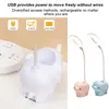 Lâmpadas de mesa Creative Desk Luz LED Lâmpada Cute Animal Pluging Plug-in Dual-Use TRIN-COLOR Temperatura Ajustável Aprendizagem