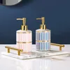 Dispenser di sapone liquido Lozione per shampoo in ceramica creativa Bottiglia vuota Nordic Room Seifenspender Accessori per il bagno DF50B