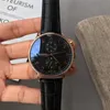 Yeni kronograf erkekleri izle 3 tarzı yüksek kaliteli saat 41mm portugieser mekanik erkek izle çelik kılıfı deri kayış sporu saatleri 306j