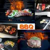 BBQ Akcesoria Grill Mata Trwałe nietknięte maty z grilla Prześcieradła do gotowania kuchenki mikrofalowe narzędzie do pieczenia na zewnątrz na imprezę