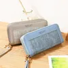 Double Zipper PU Leather Stone Pattern Purse Decoration Long Multi-card Wallet Buckle Clutch Mobile Phone Women's Wallets1