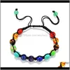 Brins de perles 7 Yoga Chakra Bracelet Guérison Équilibre Pierre Naturelle Regalite Bracelet Manchette Bijoux Femmes Bracelets 162111 Ayd61 Wkolt