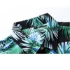 45kg120 kg Nieuwe Summer Fashiontropical Plant Print Cool Comfortabel shirt met korte mouwen plus maat 5xl 6xl 7xl 210412