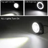 Car COB 1200LM 30W LED Fog Light White Angel Eye DRL Driving Projector Signal Bulbs Fog Lamps Auto Tuning Car Lamp