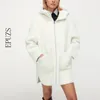 Płaszcz zimowy Kobiety Z Kapturem Faux Fur Coats Lambwool Kurtka Kobieta Teddy Casual Zipper 210521