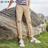 Giordano Heren Broek Khaki Pantalon Homme Slanke Kwaliteit Broek Katoen Business Casual Moderne Pantalones Hombre X0615