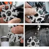 20-in-1 Multifunctional Snowflake Screwdriver Outdoor Gadgets Stainless Steel Multi-Tool Screwdrivers Bike Tool Keychain Bag Tag M4 M5 M6 Hex Wrench Bottle Opener