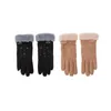 Plus Velvet Outdoor Gloves 5 Colors Korean Ladies Winter1