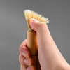 Coffee Grinder Cleaning Brushes Wood Handle Natural Bristles Espresso Brush for Bean Grain Barista Tool Kitchen Accessories KDJK2104