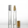 100 sztuk / partia 10ml butelek perfum Clearthick szklane butelki rozpylające z atomizer aluminiowy Pusta kosmetyczka do użytku z podróży