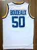 Nikivip Mens Western Boudeaux Jersey University #50 White Basketball Jerseys Stitched And Embroidery TOP Quality Size S-2XL