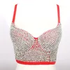 Rhinestone Bra Diamondコットン腕時計ランジェリーコルセット未定義クロップトップローパセクシーブラレットナイトクラブバーLenceriaSutiã210401