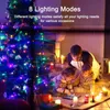 Cords 1M 2M 5m 10m USB LED LED LUMES FAIRES FAIRES CUIR COPIER 8 Modes de Noël Garlands de l'année pour la fête