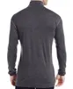 Man New Brand 100% Pure Fine Merino Wool Men Mid weight 1/4 Zip Out door Base Layer Warm Thermal Long Sleeve Clothes Shirt Tops 210409