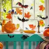 Adesivi murali 60 pezzi / set Decorazione pipistrello 3D PVC Sickers Decorazioni di Halloween per la camera dei bambini fai-da-te Decalcomanie viventi Adesivo ornamento per la casa