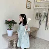 Spring Arrival Girls Długą Rękaw Kwiatowy Sukienka Dzieci Koreański Design Suknie Odzież 210528