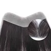 Halo Lady Baby Hair Bangs Fringe Forehead Brazilian Hu Natural Hairline Hairpiec Replacement System With Tap Non-remy