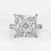 Princess Cut 8ct Moissanite Diamond Ring 100% Original 925 sterling silver Engagement Wedding band Rings for Women Party Jewelry237a