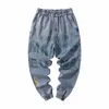 Hommes Jeans Pantalon Fashion 2021 New Hip Hop Cargo Casual Harem Joggers Streetwear Denim Pantalons Y0927