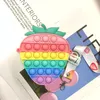 Fidget Toys Coins Purse Colorful Push Sensory Squishy Stress Reliever L'autisme a besoin d'anti-stress Rainbow Adult Toy petits sacs pour les enfants