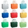 Sacs de rangement Grands captitules Couleur de plage Imitation Silicone panier créatif Portable Femmes Bag1264T